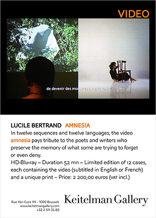 Lucile Bertrand's video Amnesia